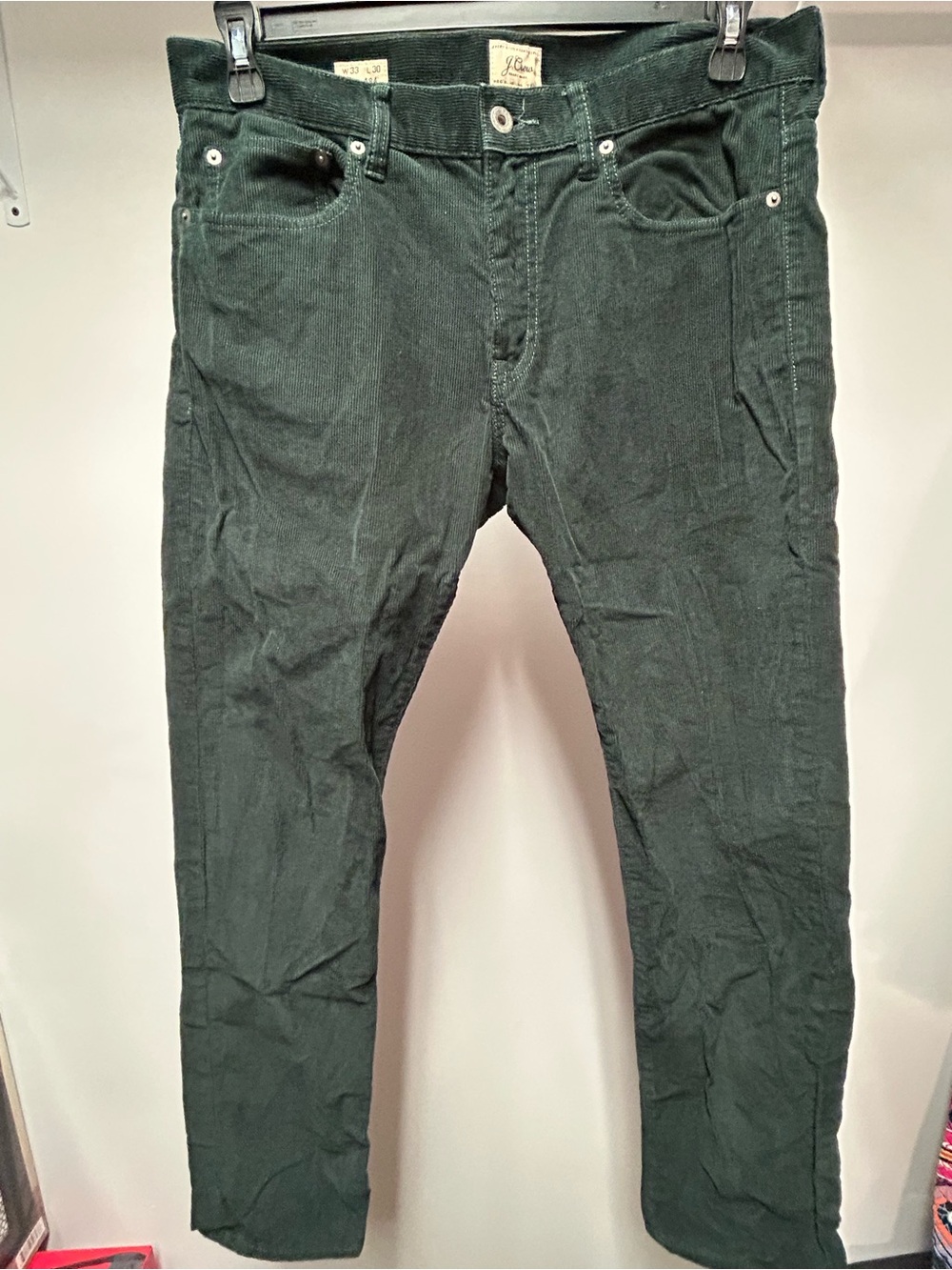 J. Crew Forest Green Corduroy Men's Trousers